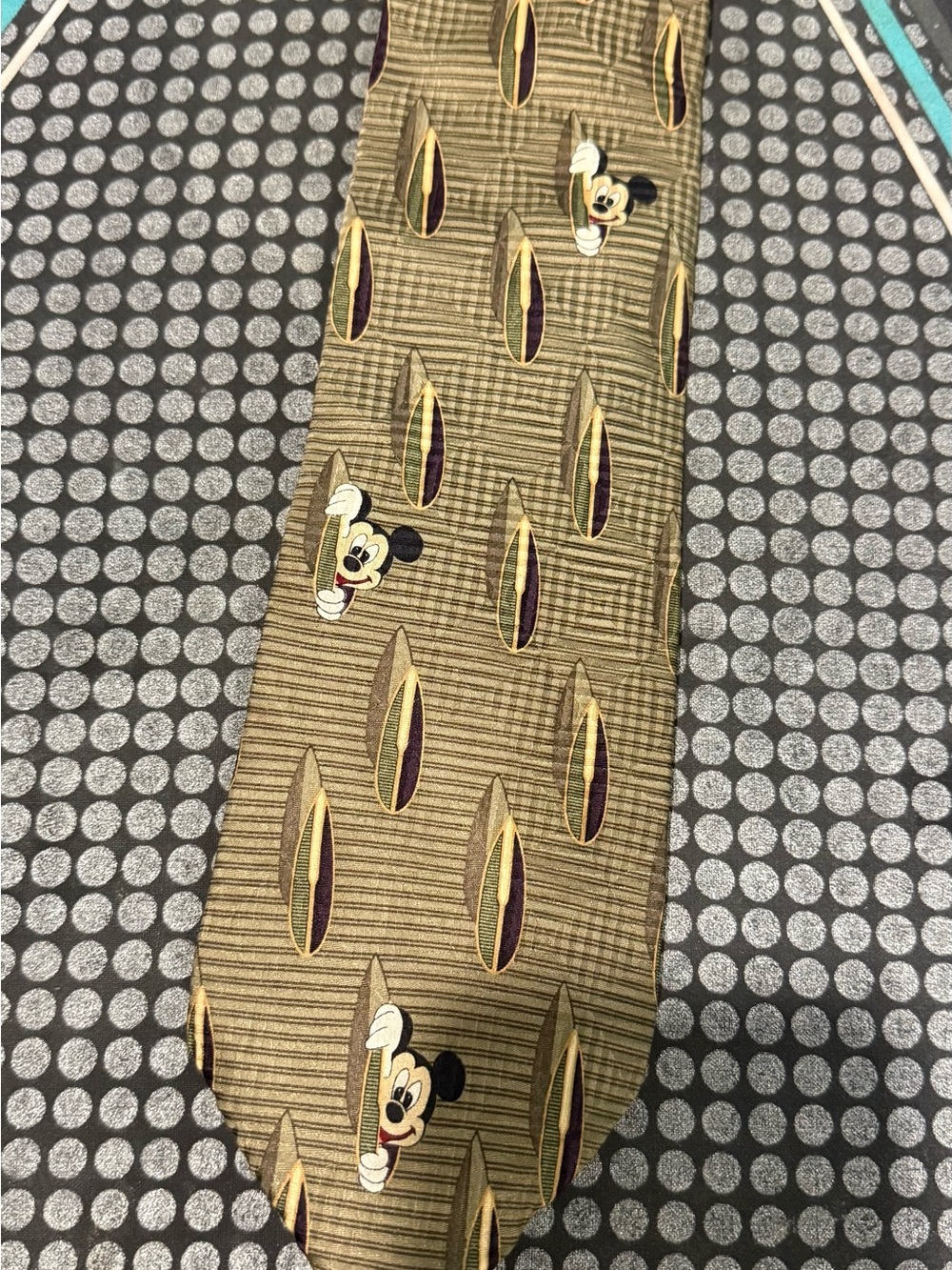 Classic Beige Novelty Tie with Character Motif